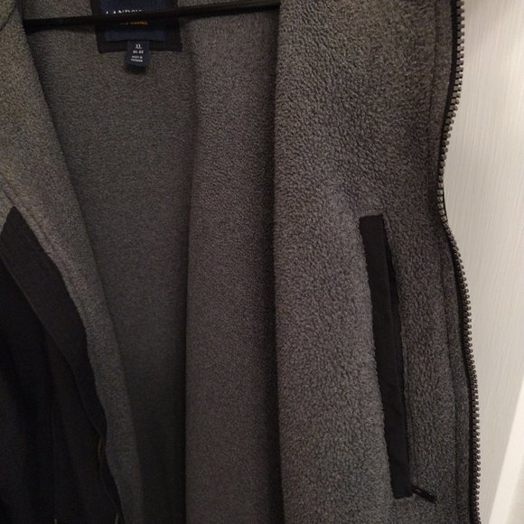 Men's Squall Jacket Land's End Jacket Fleece Lined Zip Pockets XL Black Jacket - Picture 4 of 10